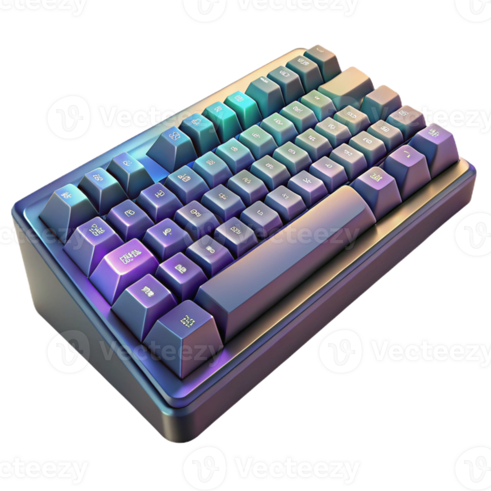 beautiful classic Gaming Keyboard with Programmable Keys Transparent Background premium png