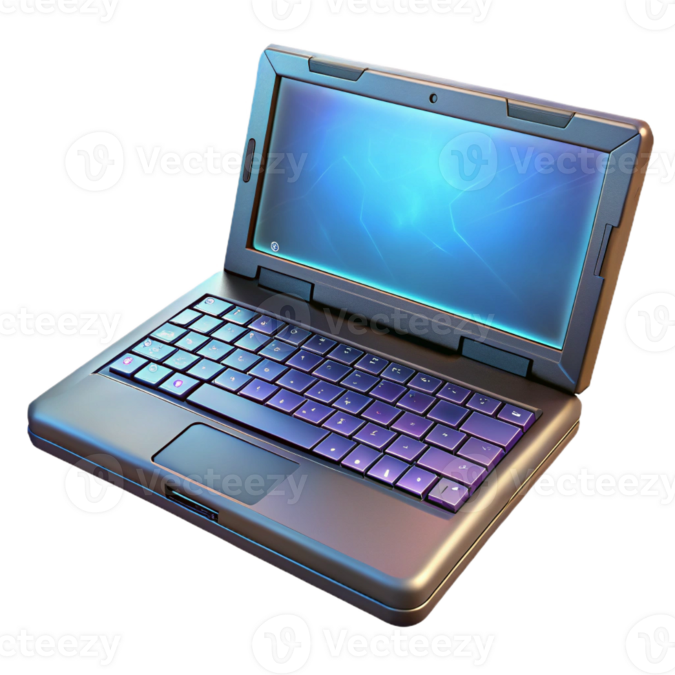serene abstract Gaming Laptop with Backlit Keyboard Isolated high resolution png