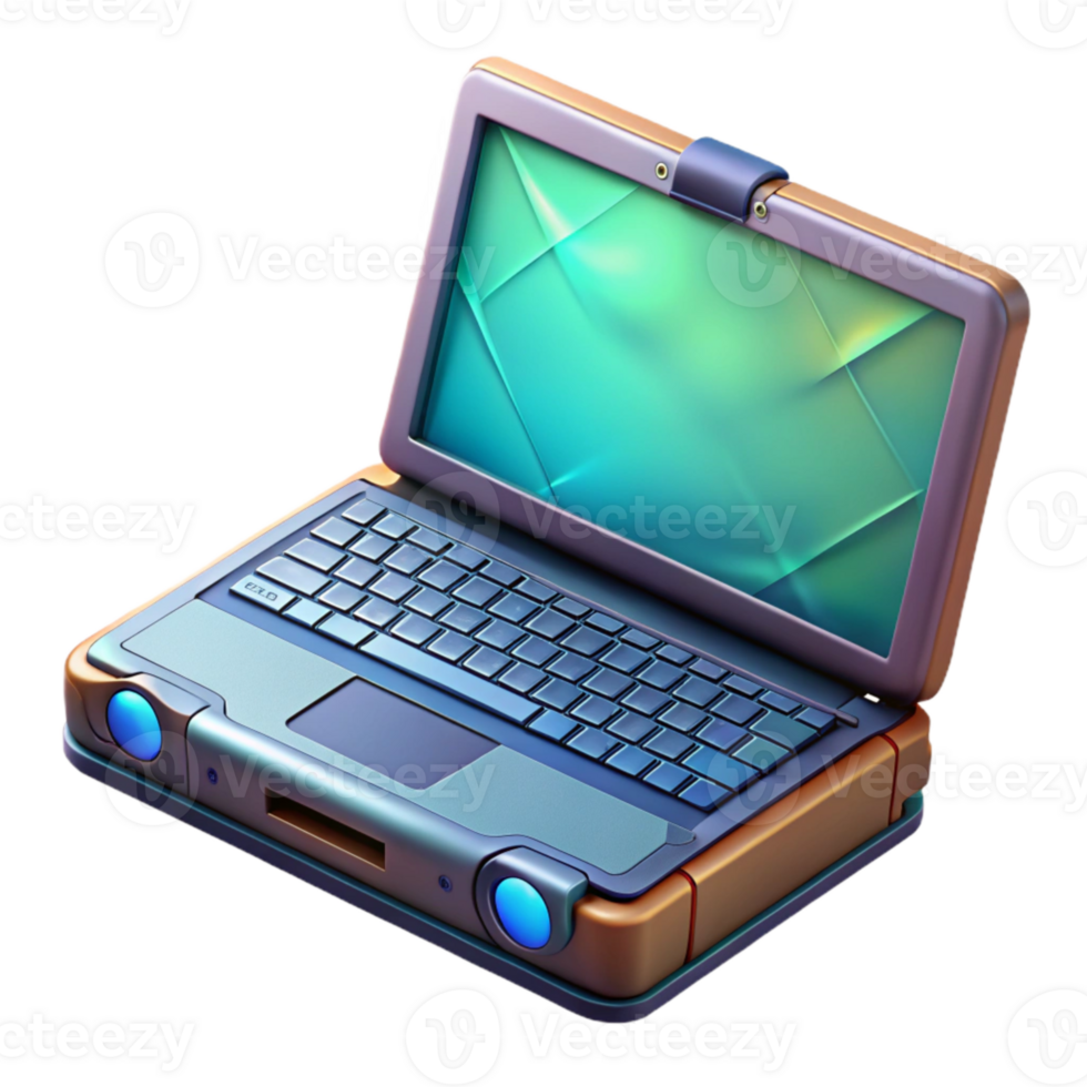 wonderful minimalist Gaming Laptop with External Monitor Transparent Background png