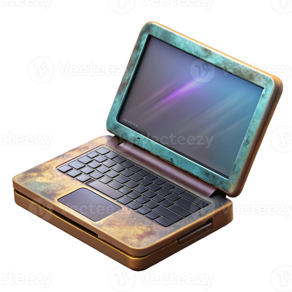extraordinary contemporary Gaming Laptop with Open Lid Transparent Background premium png