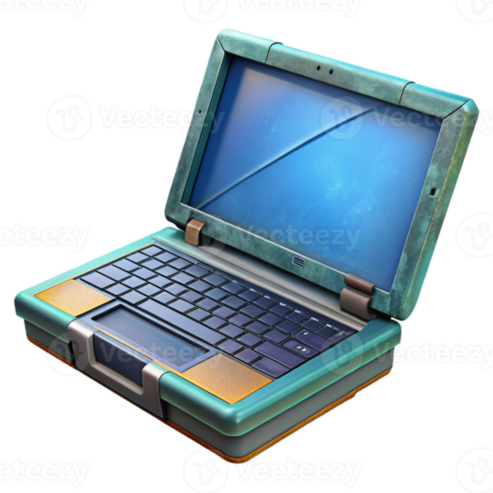 magnificent creative Gaming Laptop with Open Lid Transparent Background authentic png