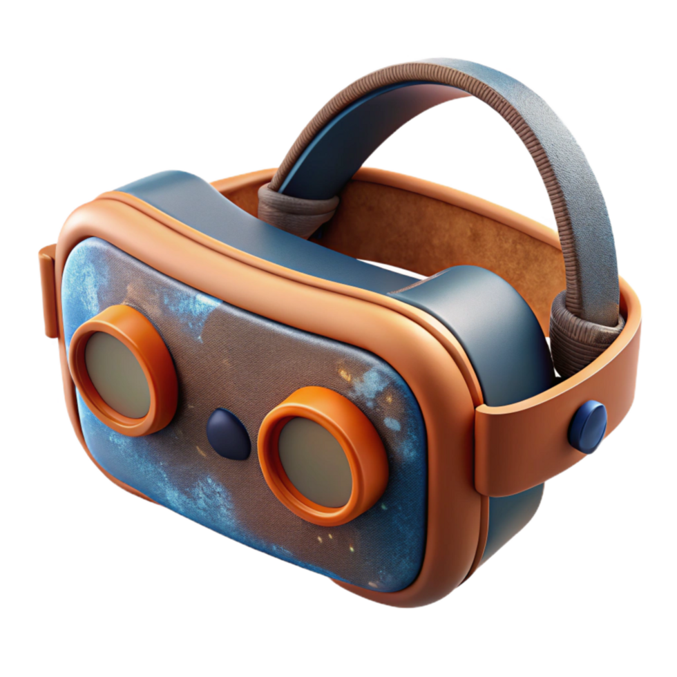 stunning artistic Gaming Vr Glasses with High Resolution Display Isolated Cutout original png