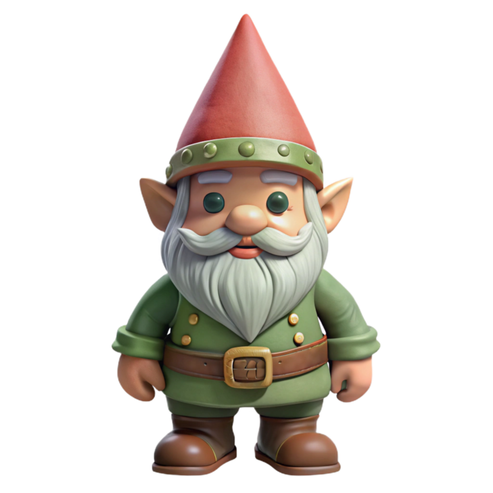 vibrant contemporary Garden Gnome Cutout with Pointed Hat authentic png