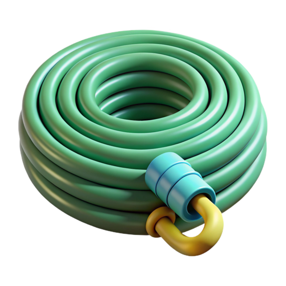 impressive modern Garden Hose Coiled Isolated on Transparent Background original png