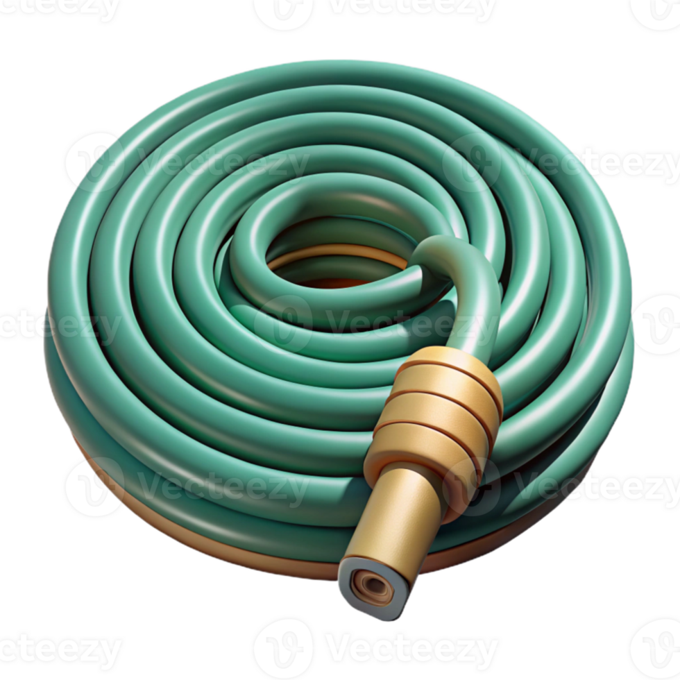 dramatic contemporary Garden Hose Coiled Isolated on Transparent Background genuine png