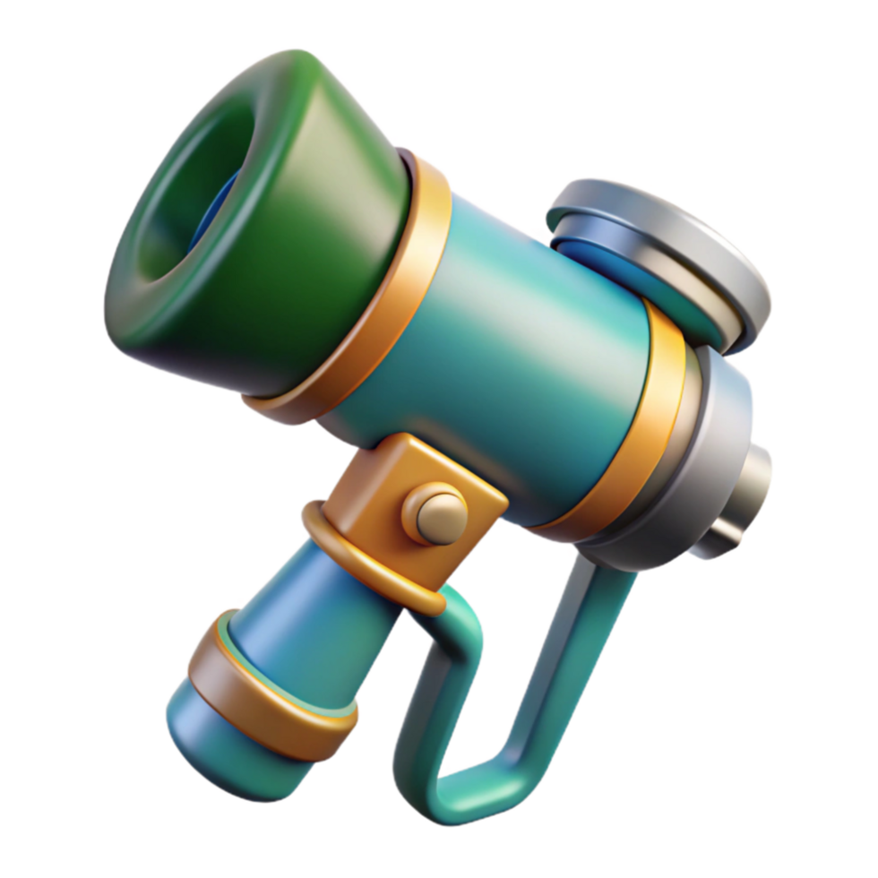 vibrant minimalist Garden Hose Nozzle Adjustable Isolated on Transparent Background genuine png