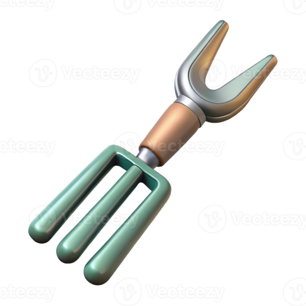 magnificent creative Gardening Fork Metal Tines Cutout png