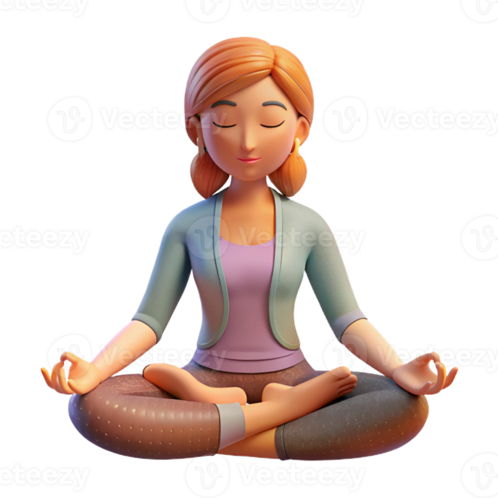 magnificent artistic Woman Meditating Lotus Position Cutout original png