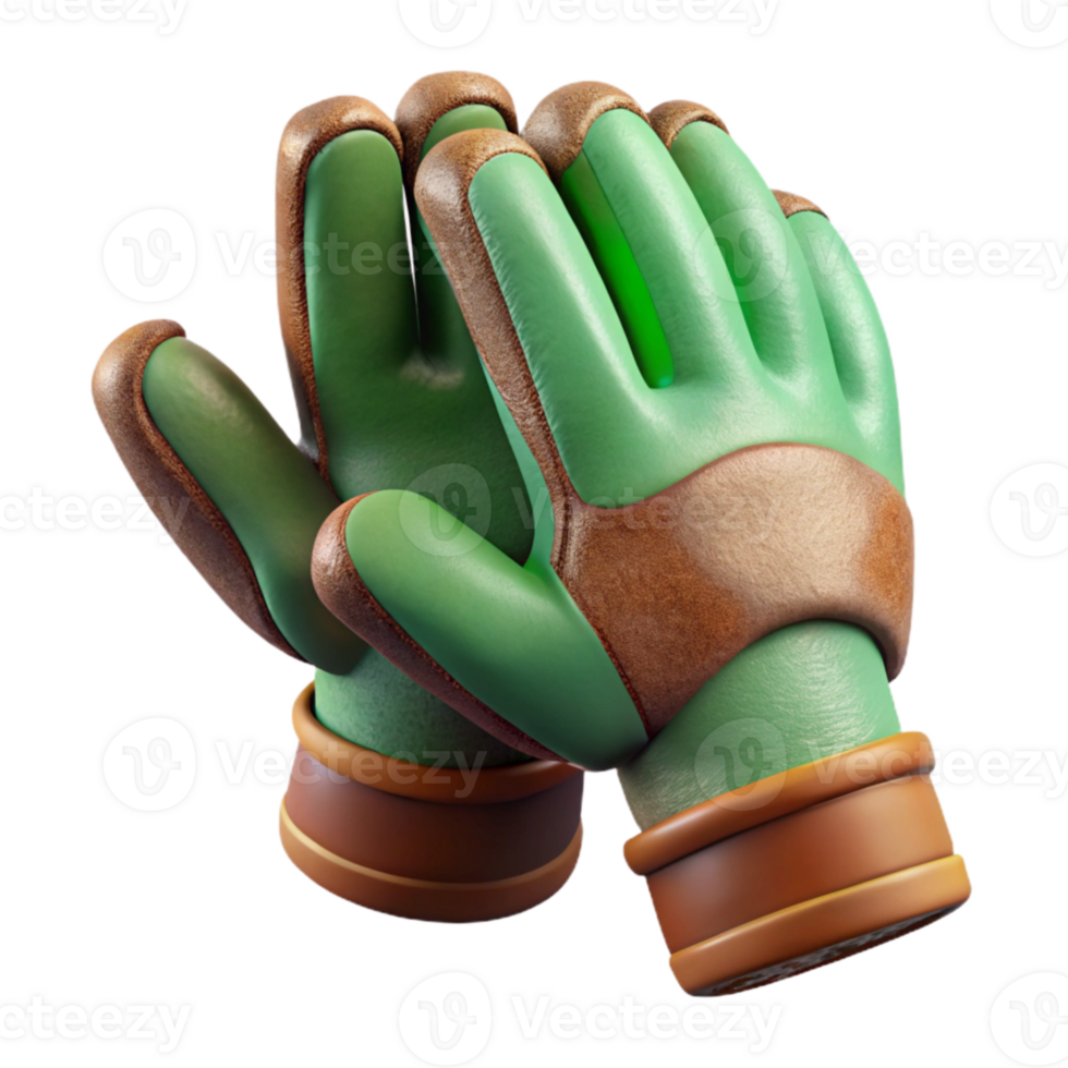 dramatic classic Gardening Gloves Isolated on Transparent Background authentic png
