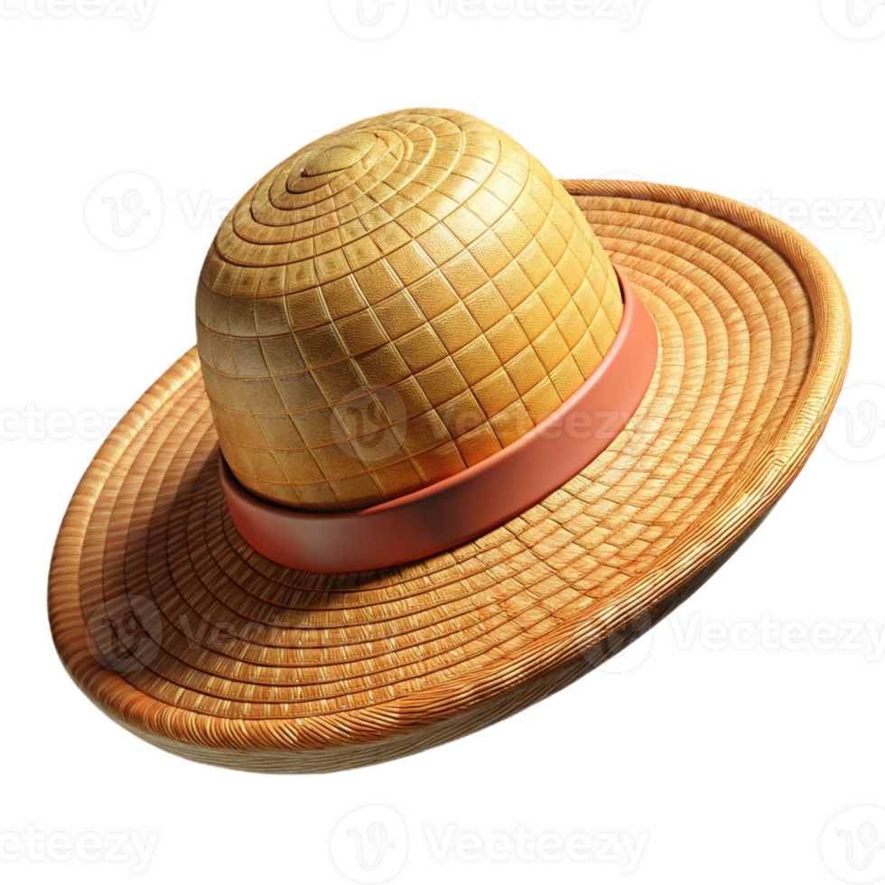 wonderful creative Gardening Hat Straw Wide Brim Cutout png