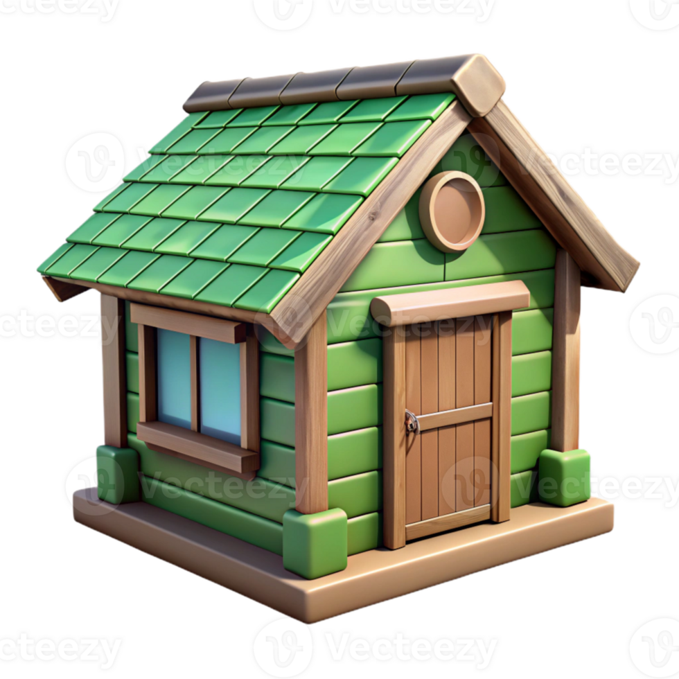 wonderful vintage Garden Shed Isolated with Green Roof professional png