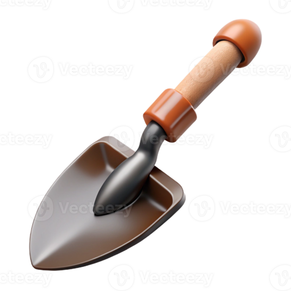 serene traditional Garden Trowel with Soil Isolated on Transparent Background exclusive png