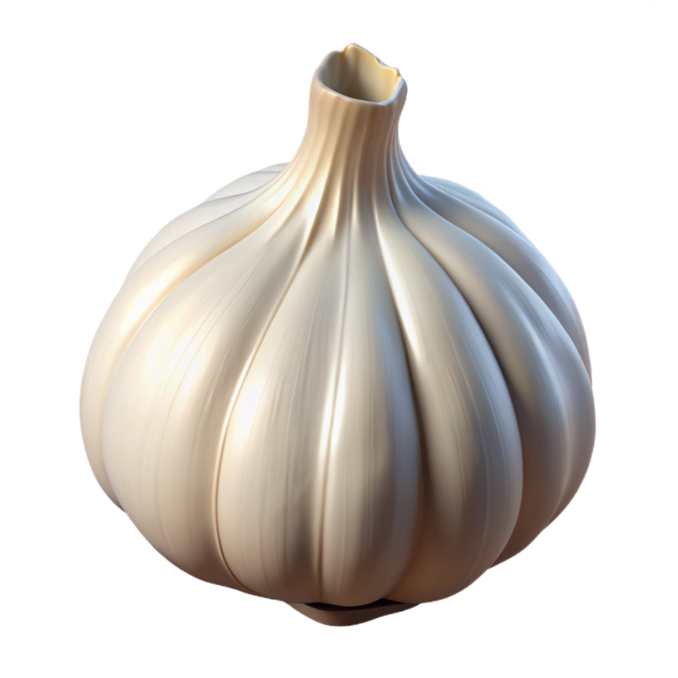 magnificent classic Garlic Bulb Isolated with White Cloves original png