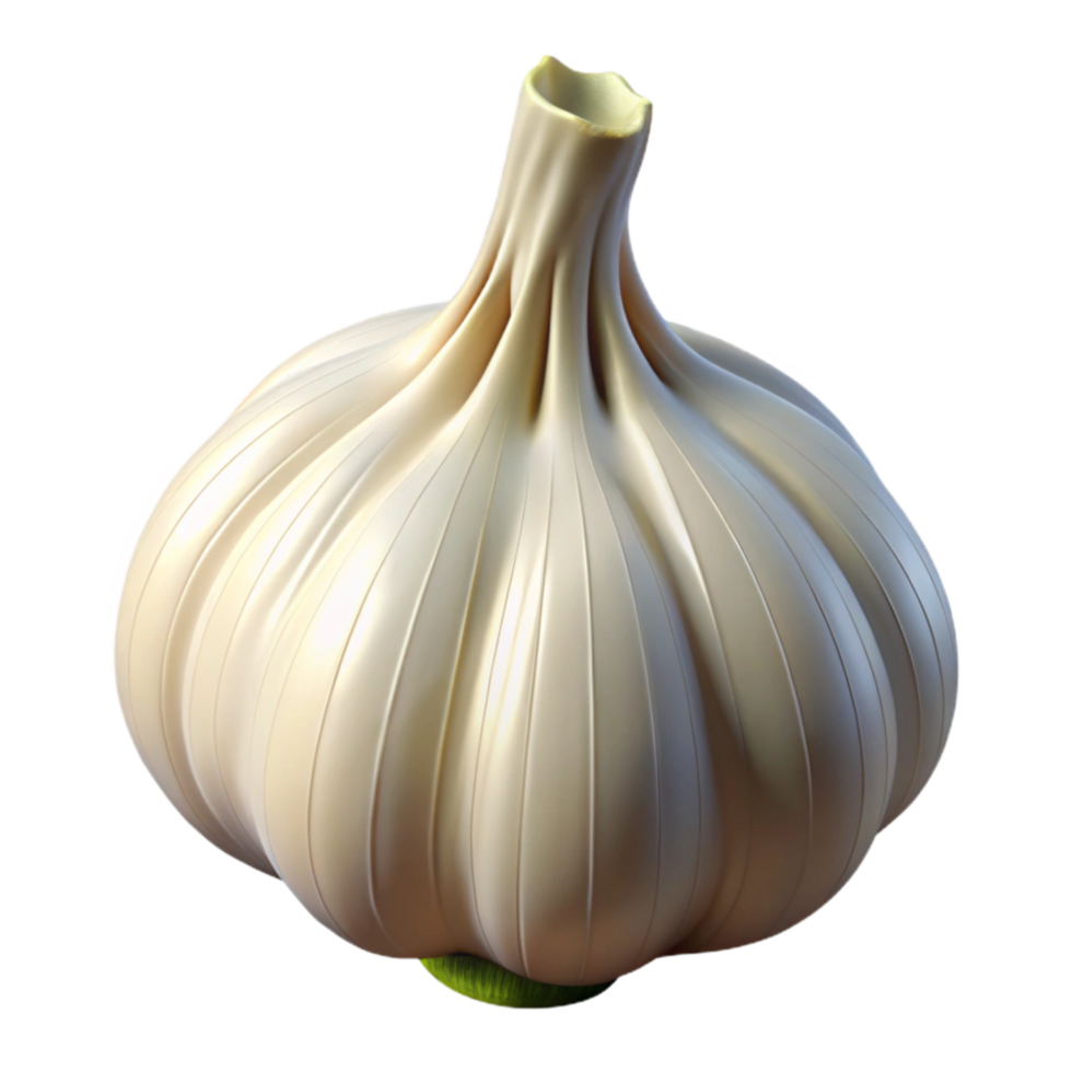 elegant rustic Garlic Bulb Isolated with White Cloves genuine png