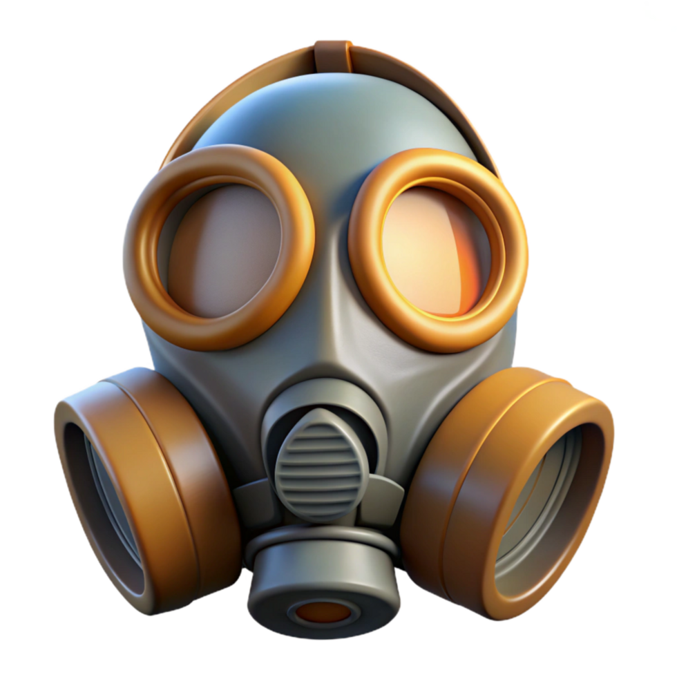 elegant traditional Gas Mask Half Face Respirator Cutout Transparent Background png
