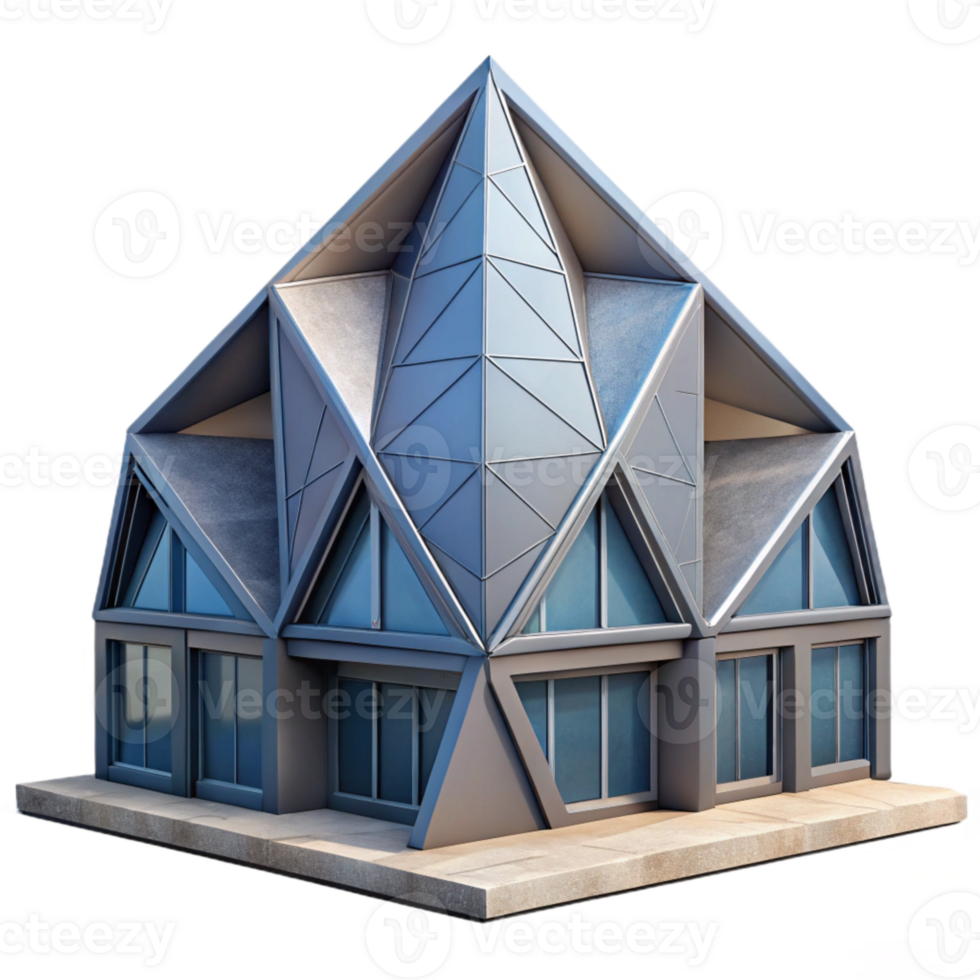 extraordinary minimalist Geometric Building Angular Design Cutout Isolated detailed png