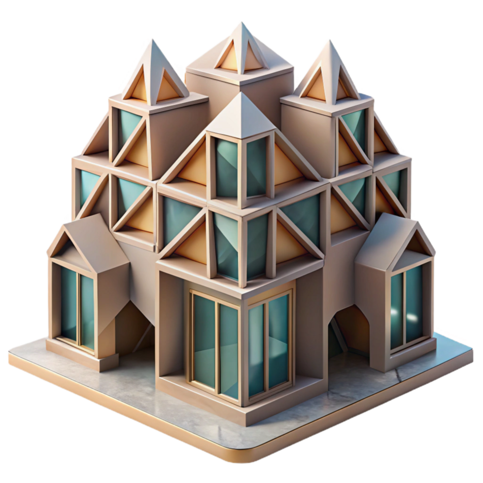 serene traditional Geometric Building Design Abstract Pattern Cutout genuine png