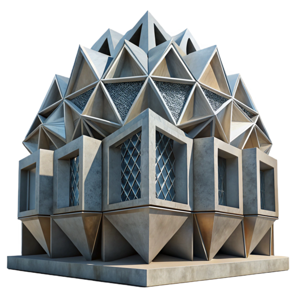 stunning artistic Geometric Building Design Abstract Pattern Cutout authentic png