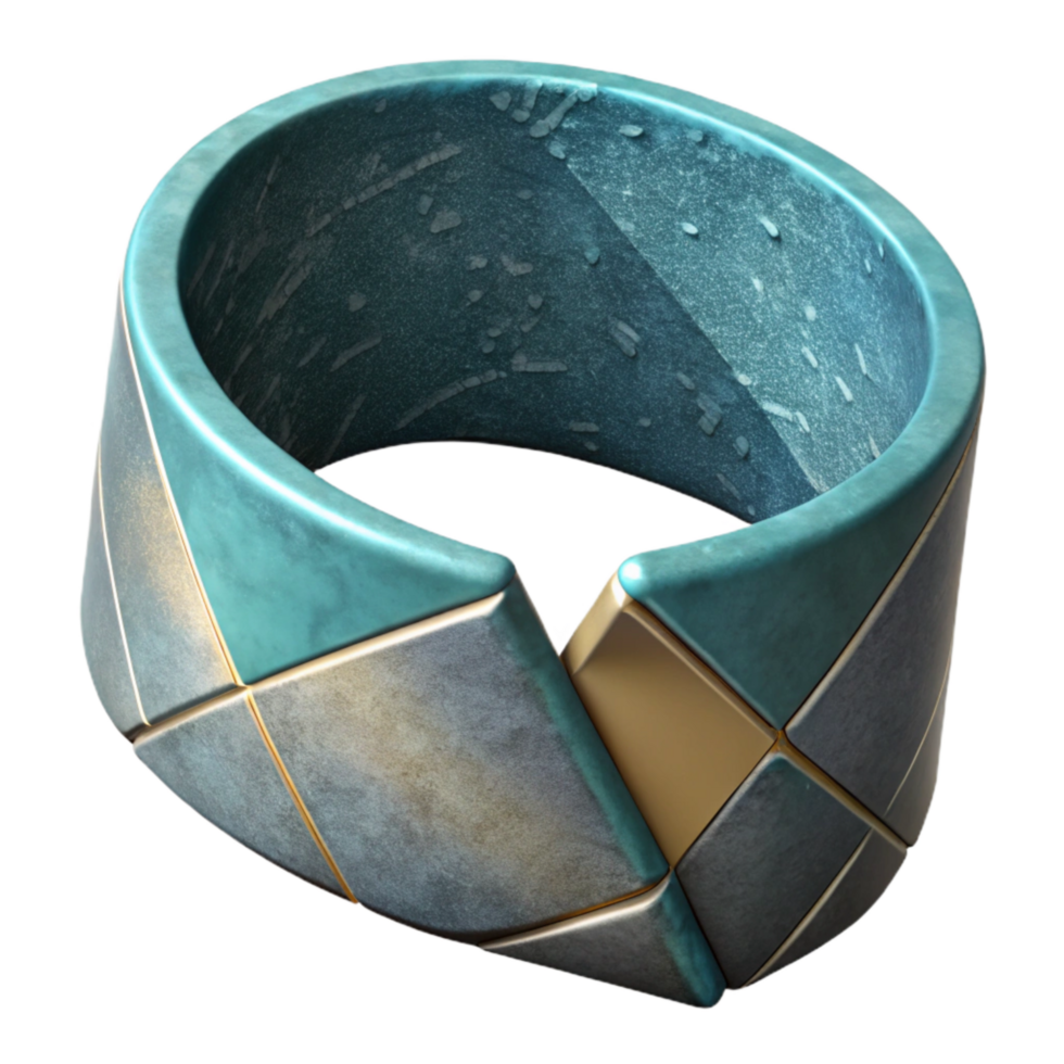 elegant traditional Geometric Cuff Bracelet Angular Shape Isolated high resolution png