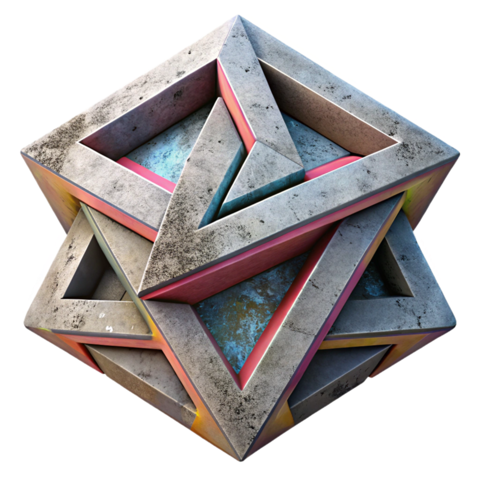 impressive abstract Geometric Graffiti Art Cutout authentic png
