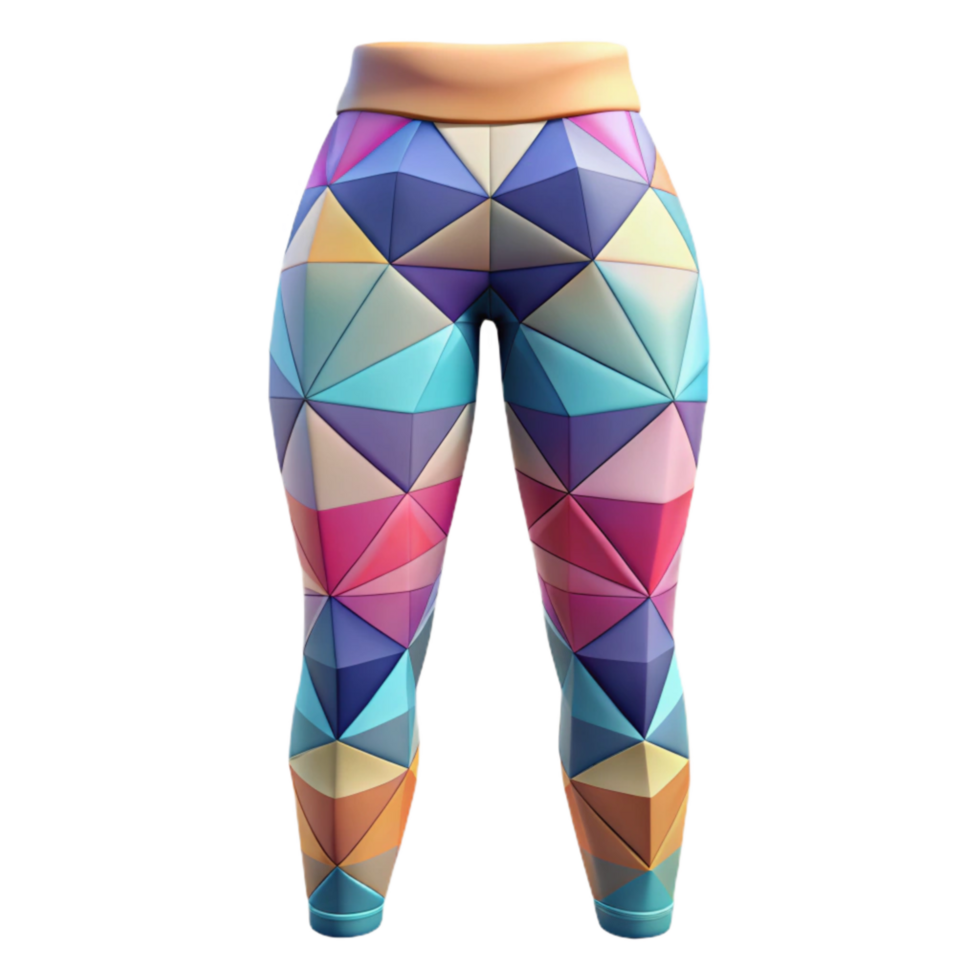 beautiful abstract Geometric Print Leggings Abstract Design Cutout Transparent Background premium png