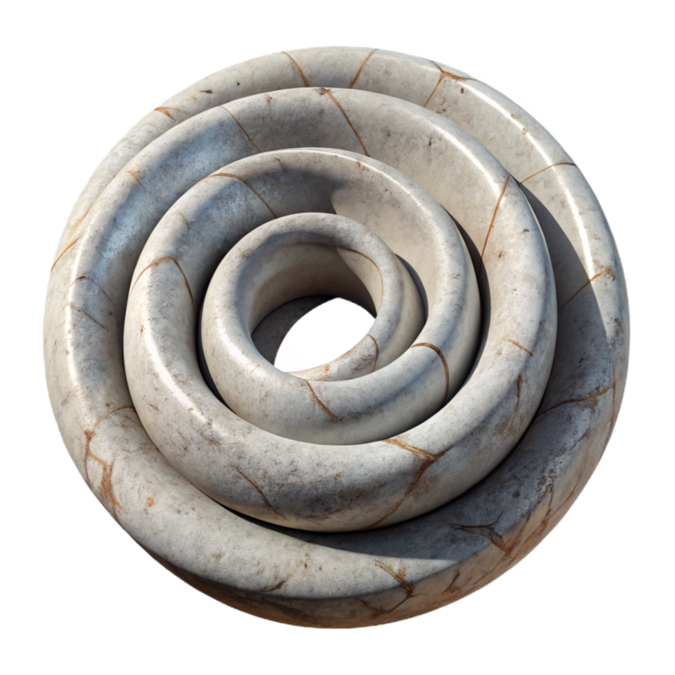 elegant minimalist Geometric Ring Spiral Design Isolated premium png