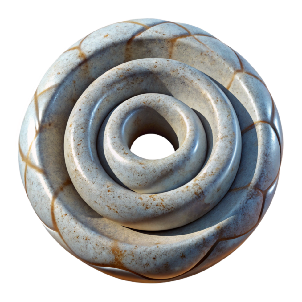 impressive traditional Geometric Ring Spiral Design Isolated professional png