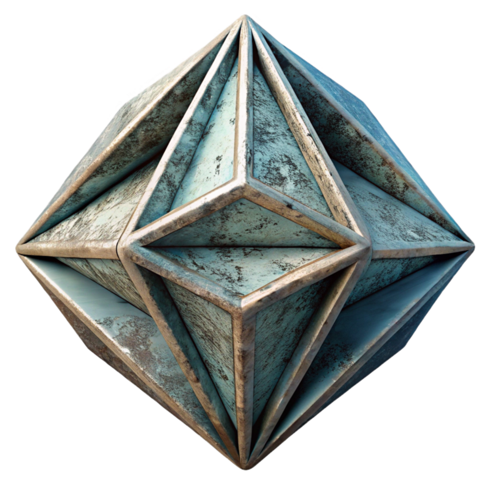 impressive creative Geometric Sculpture Triangular Shape Cutout high quality png