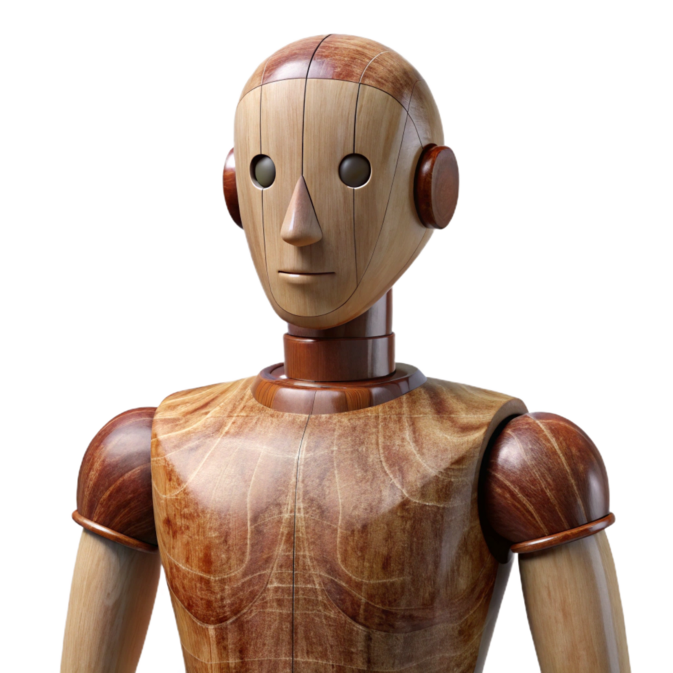 stunning classic Wooden Artist Mannequin Front View Transparent Background genuine png