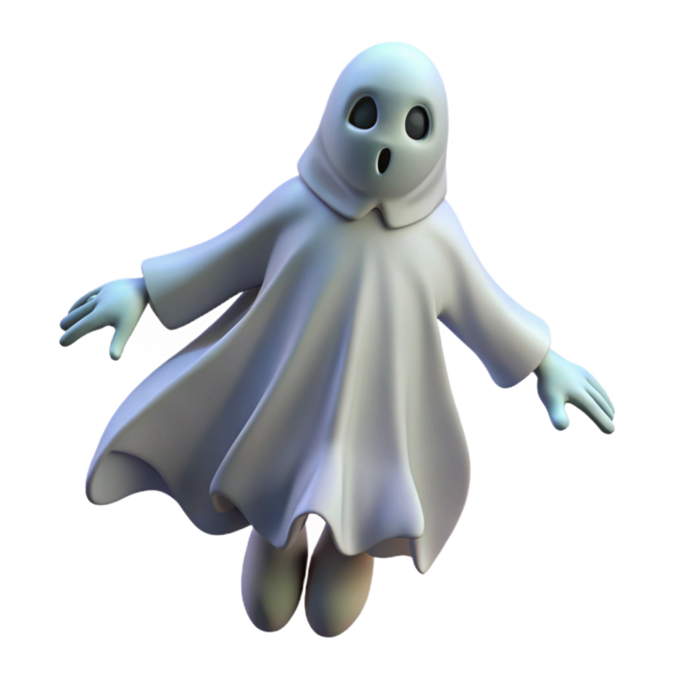 beautiful classic Ghostly Figure Floating in Air Cutout premium png