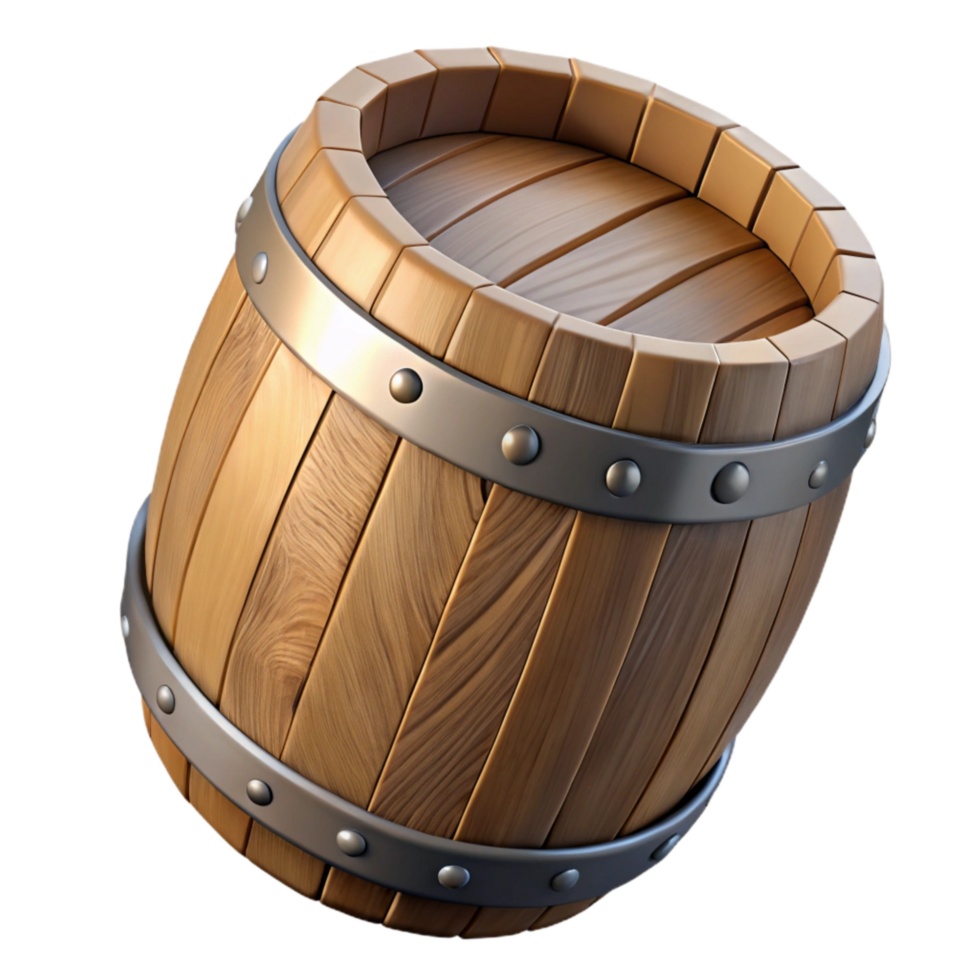 stunning creative Wooden Barrel Side View Transparent Background genuine png