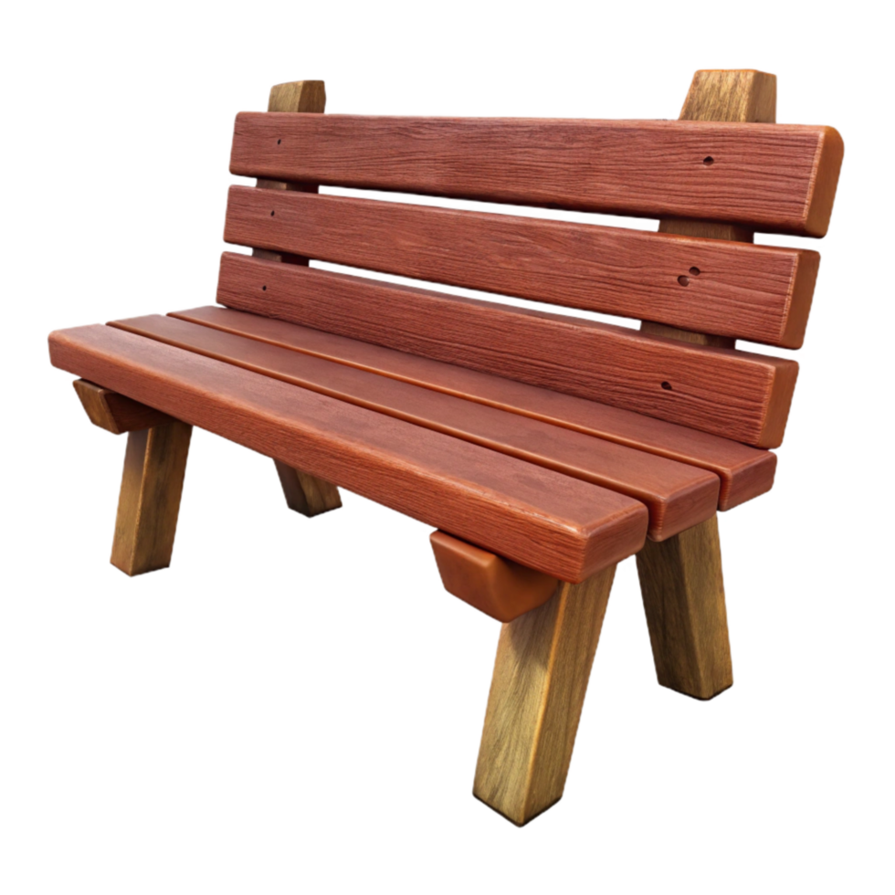 magnificent abstract Wooden Bench Brown Side View Cutout high quality png