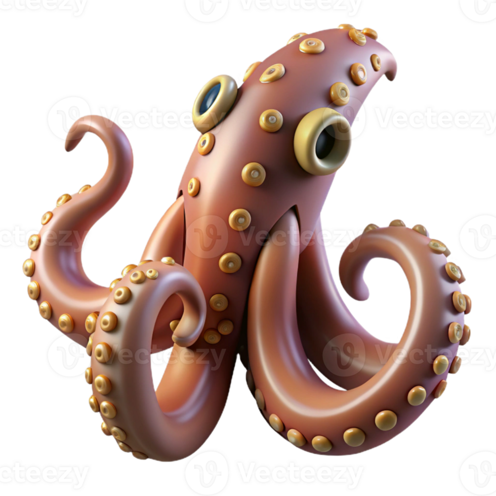 impressive creative Giant Squid Tentacle Cutout Large Suction Cups detailed png