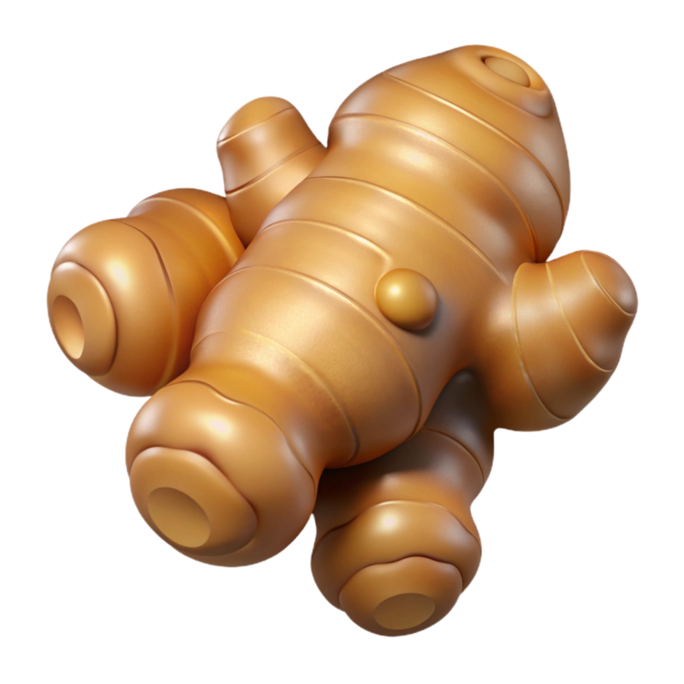 dramatic classic Ginger Root Brown Color Isolated genuine png