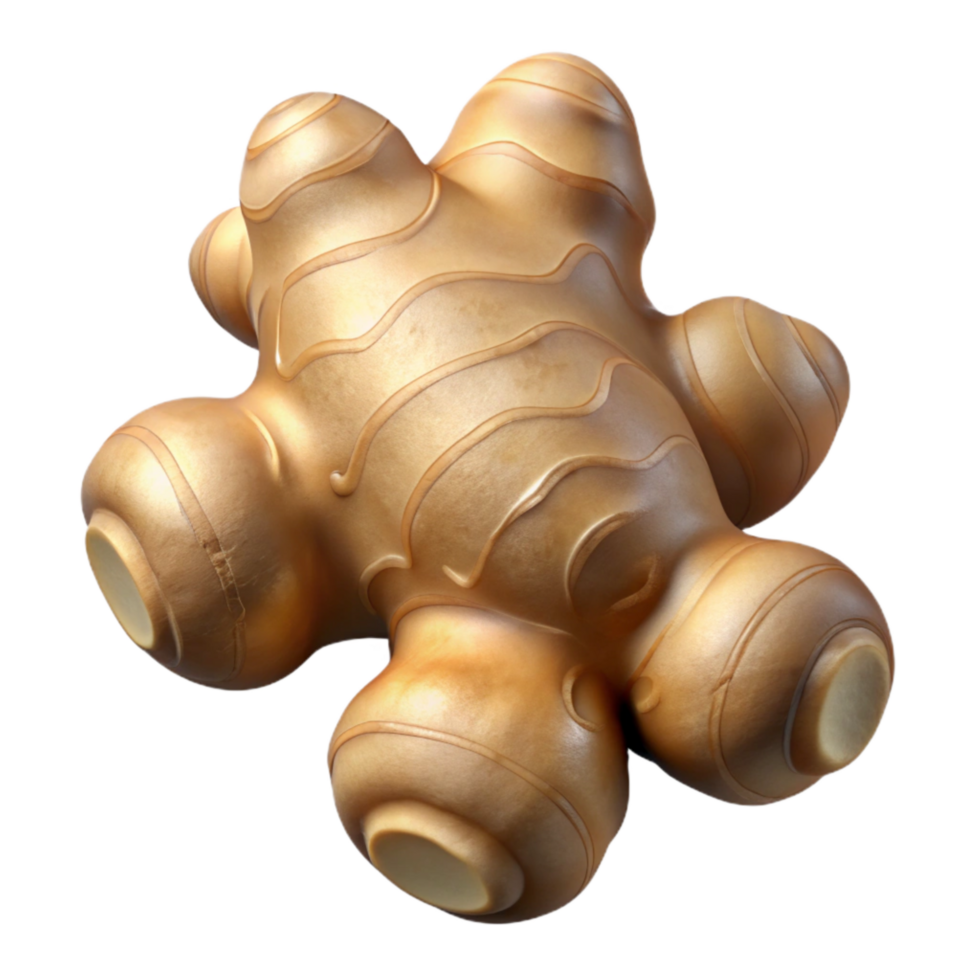 stunning minimalist Ginger Root Detailed Texture Transparent Background high resolution png