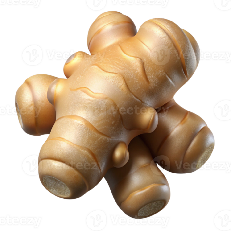 extraordinary minimalist Ginger Root Detailed Texture Transparent Background high quality png