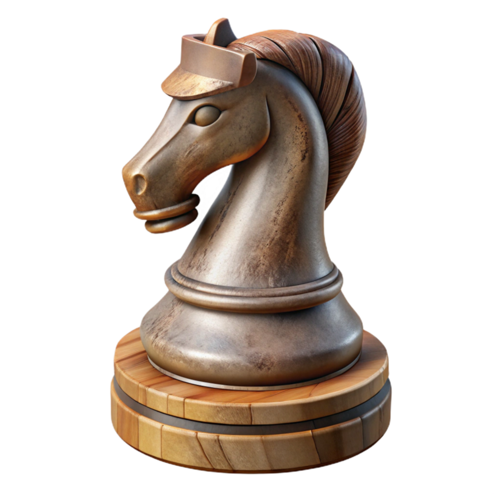 extraordinary contemporary Wooden Chess Piece Knight Isolated on Transparent Background authentic png