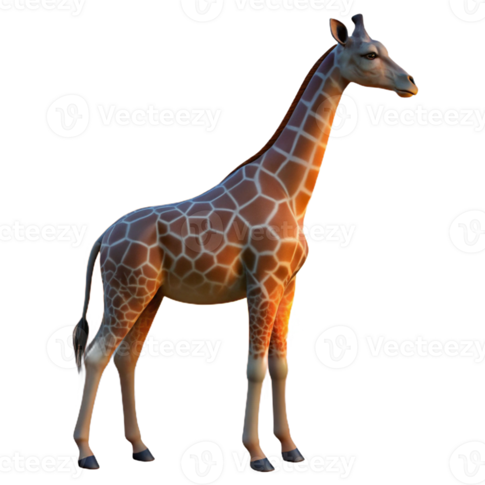 magnificent vintage Giraffe Silhouette Against Sunset Transparent Cutout exclusive png