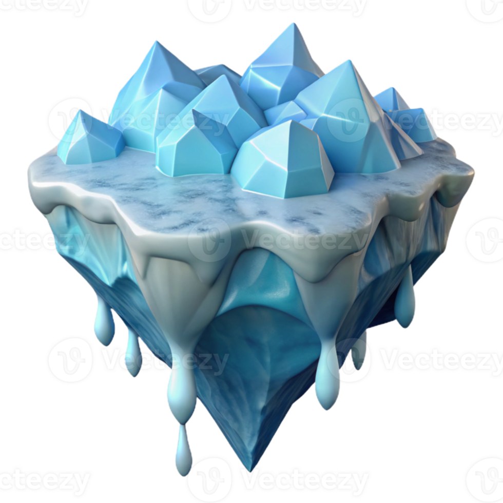 elegant abstract Glacier Calving Ice Falling Into Water Transparent exclusive png