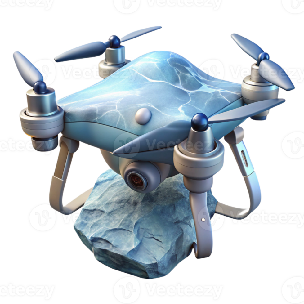 impressive vintage Glacier Monitoring Drone Isolated premium png