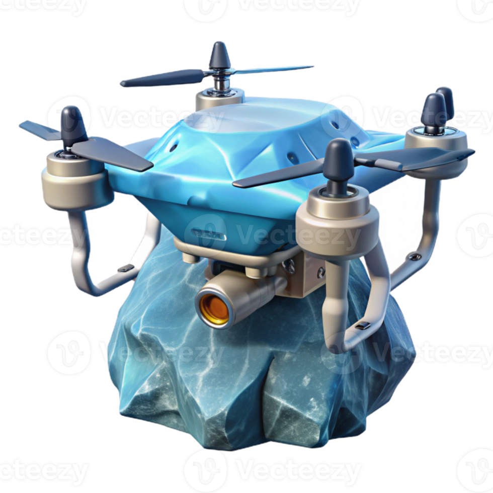 elegant creative Glacier Monitoring Drone Isolated png