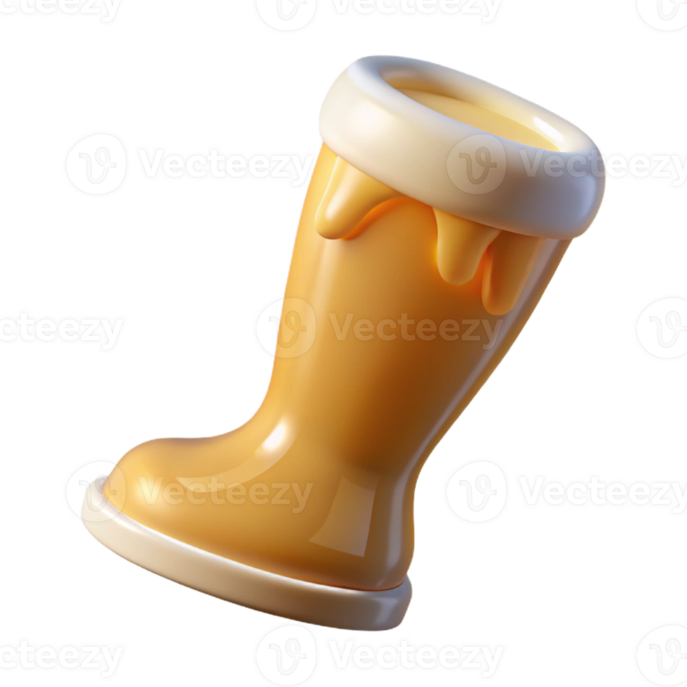 wonderful traditional Glass Beer Boot Isolated on Transparent Background detailed png