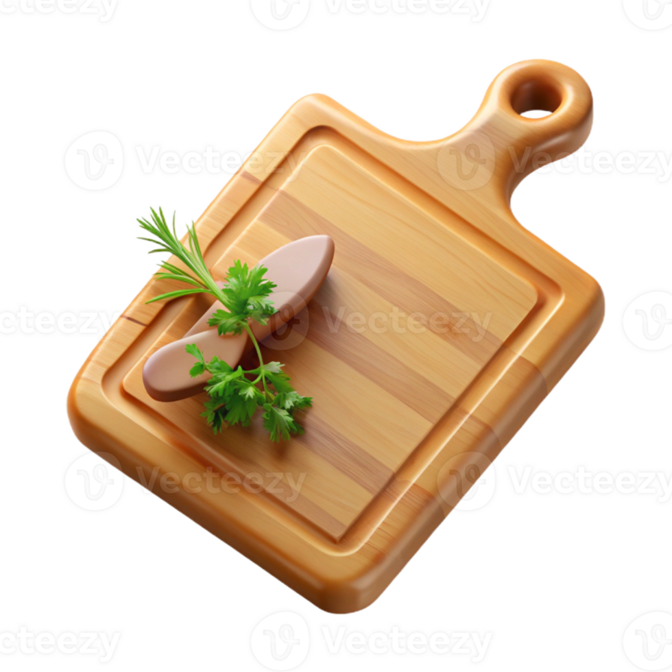 stunning creative Wooden Cutting Board with Knife Transparent Background high resolution png