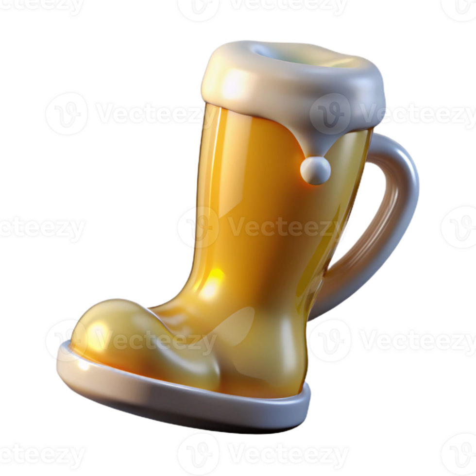 stunning classic Glass Beer Boot Isolated on Transparent Background genuine png