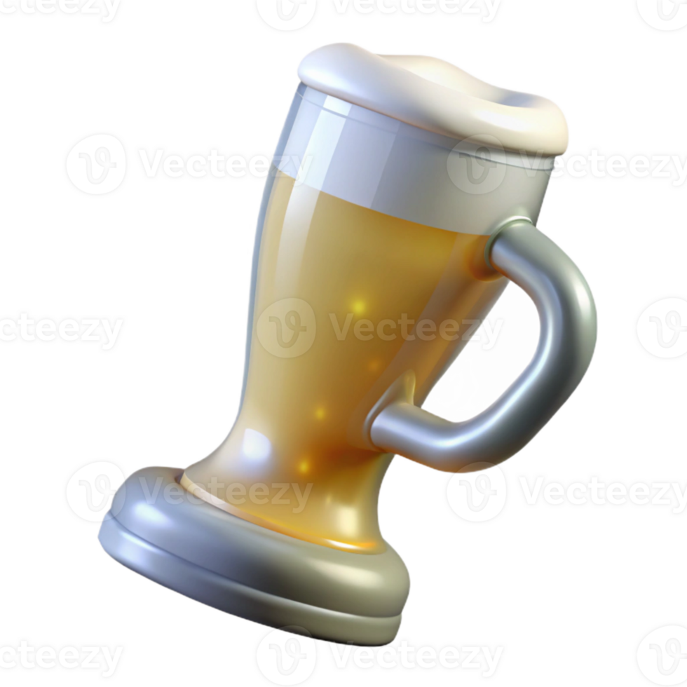 impressive classic Glass Beer Boot Isolated on Transparent Background genuine png