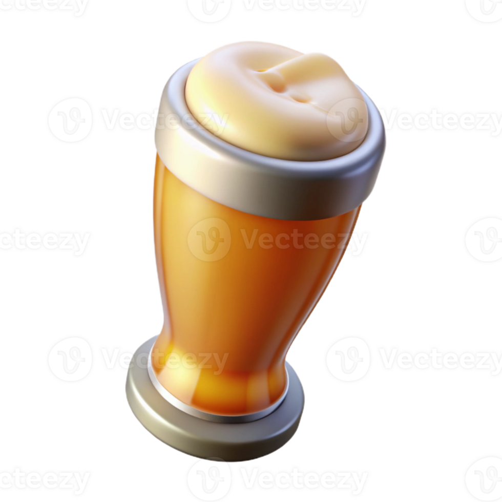 serene artistic Glass Beer Pilsner Isolated on Transparent Background genuine png