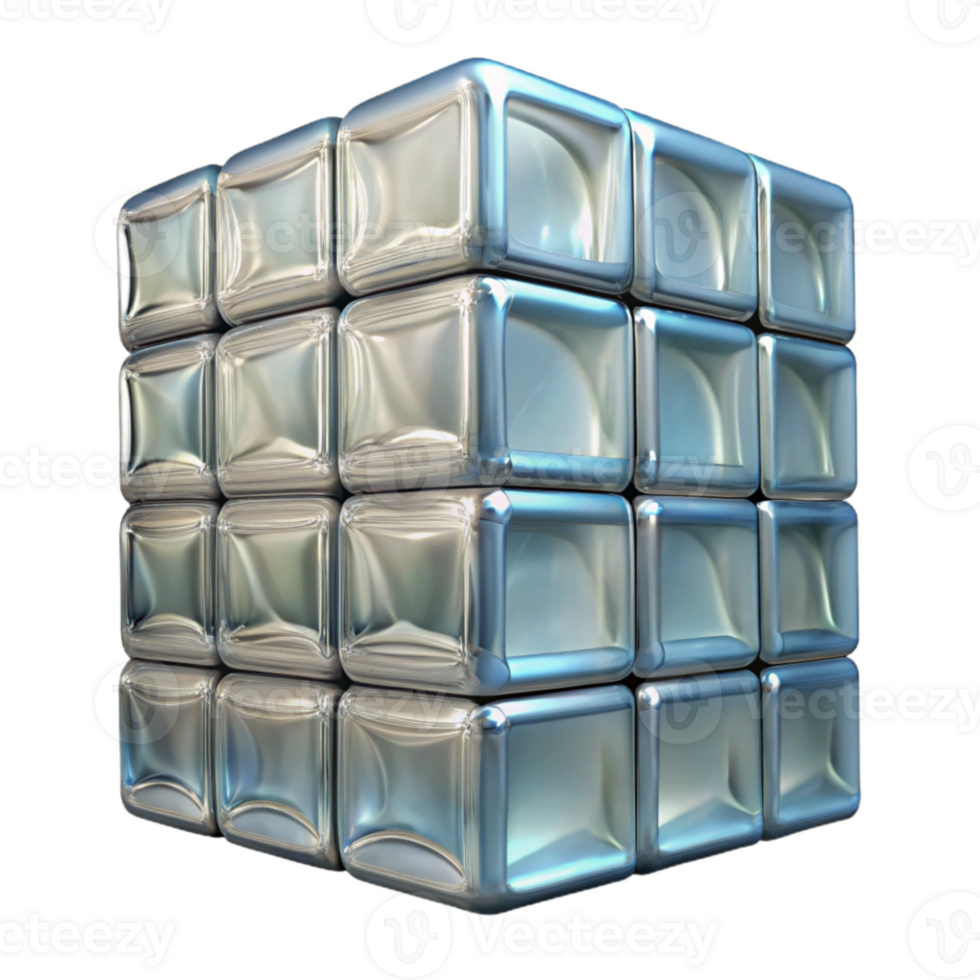 vibrant artistic Glass Block Wall Translucent Pattern Isolated authentic png