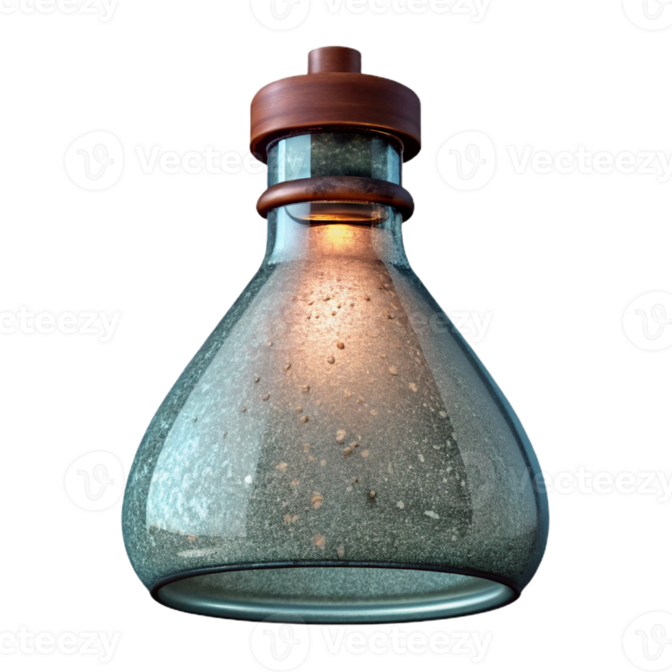 extraordinary artistic Glass Bottle Light Fixture Pendant Design Isolated Element professional png