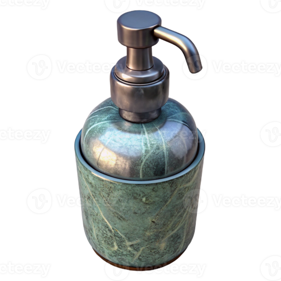 beautiful classic Glass Bottle with Pump Dispenser Cutout high resolution png