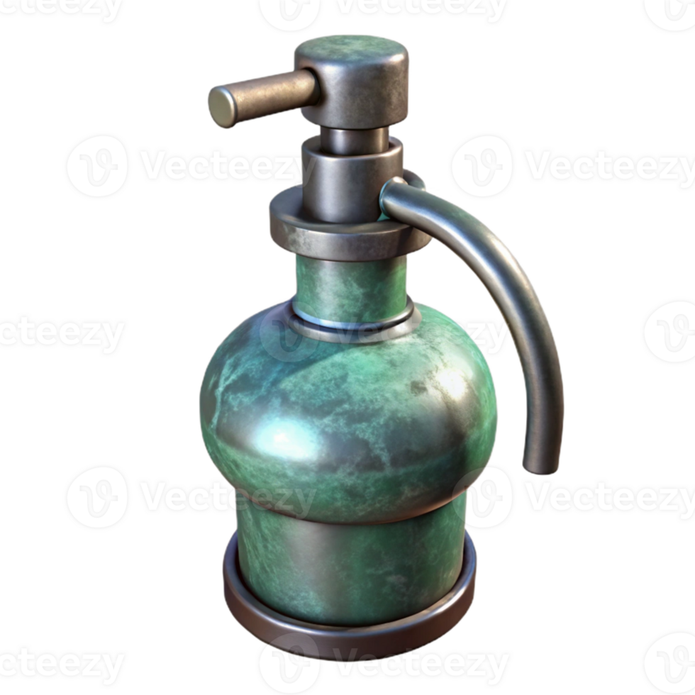 elegant abstract Glass Bottle with Pump Dispenser Cutout professional png